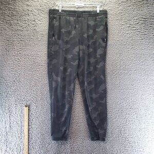90 Degree By Reflex Pants Womens XL Olive Green Camo Joggers Pockets